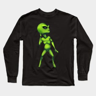 Marcianito 100% real no fake bailando cumbia Long Sleeve T-Shirt